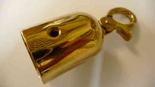 Karabinerhaken titanium gold für Ø 32 mm Tau oder Kordel